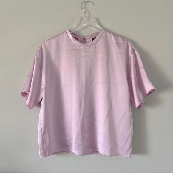 ⭕️ ZARA Satin Top Light Pink Small - Picture 2 of 5